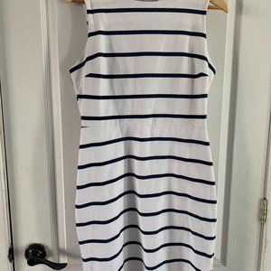 Medium size blue and white striped summer dress from Old Navy